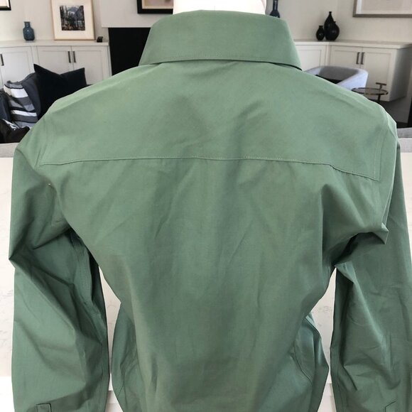 Devon & Jones Crown Button Down Cotton Poly Blend Fitted Shirt Green Sz S NWOT - Picture 8 of 13